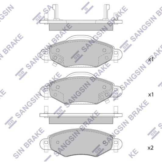 SP1419 Hi-Q Гальмівні колодки для Toyota Yaris