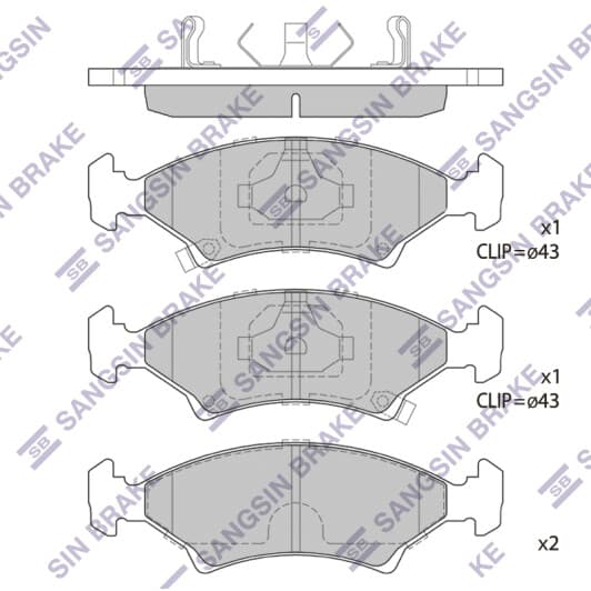 SP1063 Hi-Q Тормозные колодки