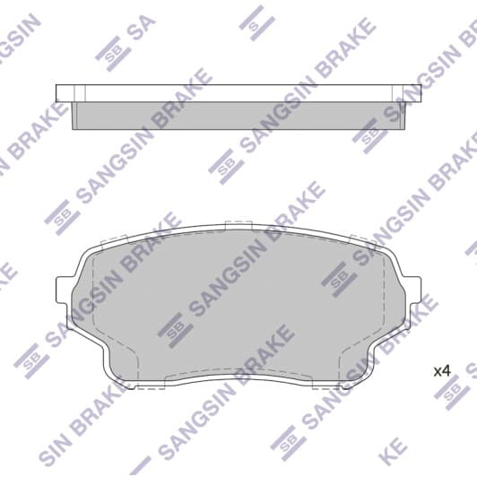 SP1583 Hi-Q Тормозные колодки для Suzuki Grand Vitara