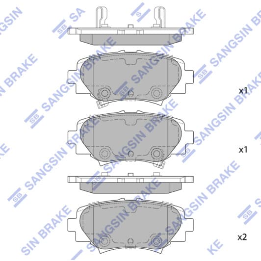 SP1730 Hi-Q Тормозные колодки для Mazda 3