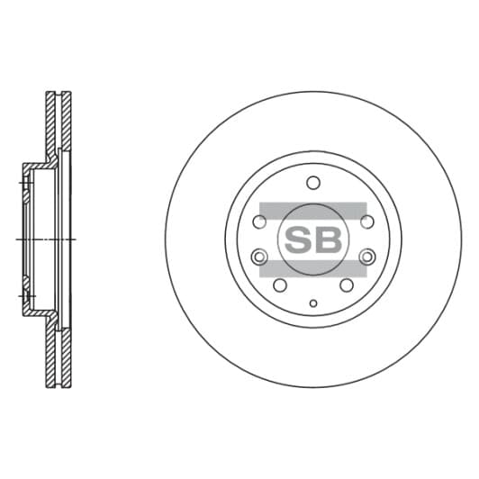 SD4417 Hi-Q Гальмівний диск для Mazda 6