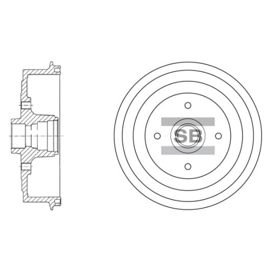 SD3036 Hi-Q Тормозной барабан для Daewoo Prince
