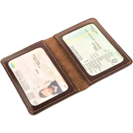 Обложка для прав и техпаспорта Shvigel 13927 цвет коричневый