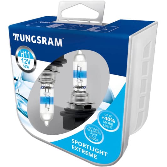 Автолампа Tungsram Sportlight Extreme H11 PGJ19-2 55 W прозора 53110SUP
