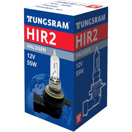 Автолампа Tungsram Standard HIR2 PX22d 55 W прозрачная 54430U