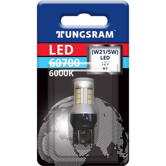Автолампа Tungsram Miniature lamp W21/5W W3x16q 3 W 60700