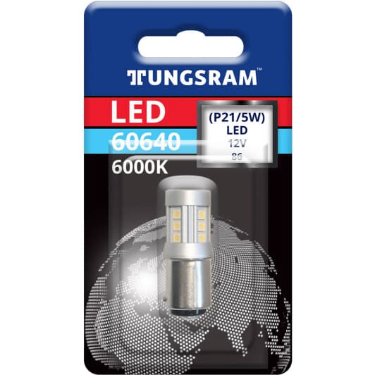 Автолампа Tungsram Miniature lamp P21/5W BAY15d 3 W 60640