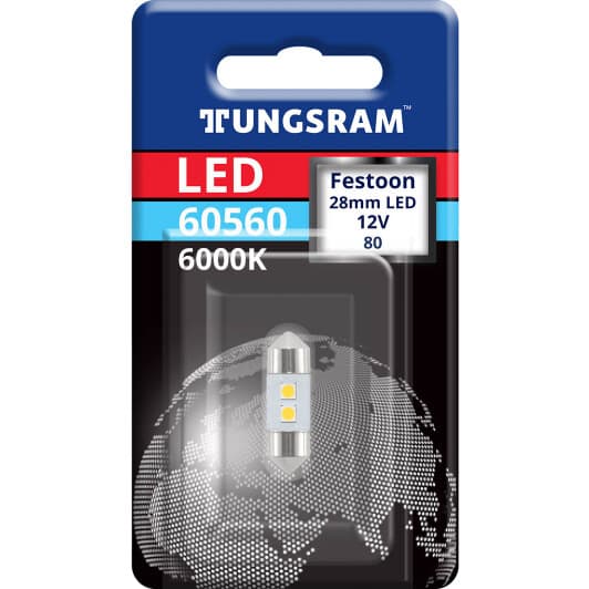 Автолампа Tungsram Miniature lamp SV7 0,7 W 60560
