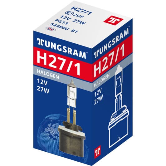Автолампа Tungsram Standard H27/1 PG13 27 W прозора 54480u