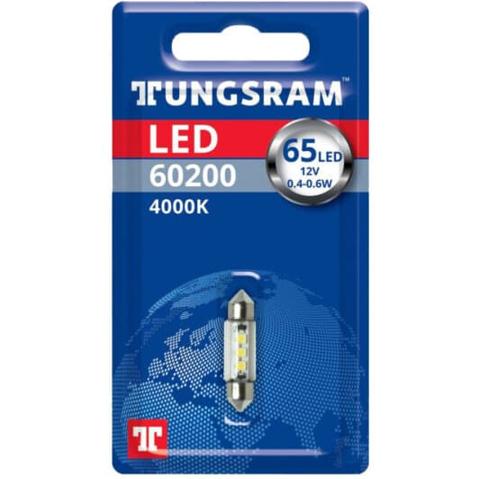 Автолампа Tungsram C5W SV8,5-8 0,4 W 60200