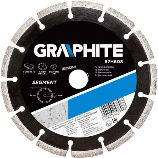 Круг отрезной Graphite 57H608 180 мм