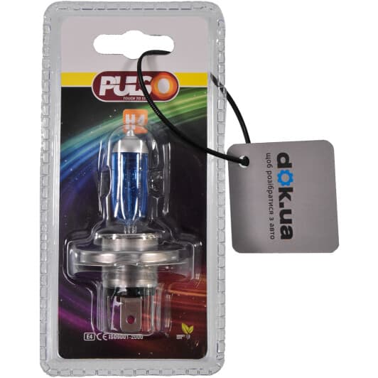 Автолампа Pulso Super White H4 P43t 100 W синя LP-40191