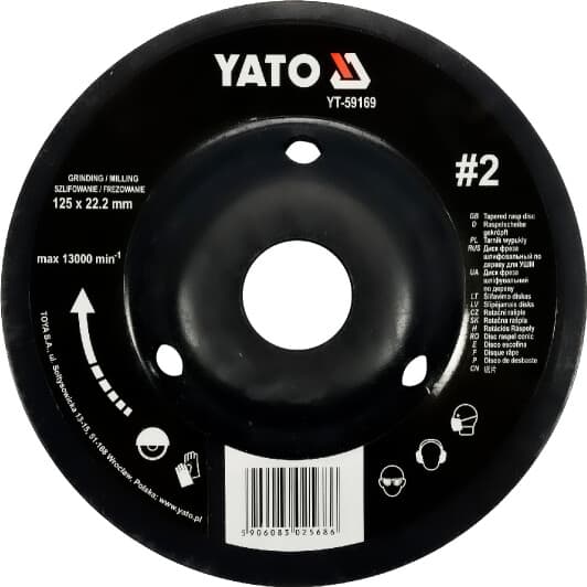 Круг шліфувальний Yato YT-59169 по дереву