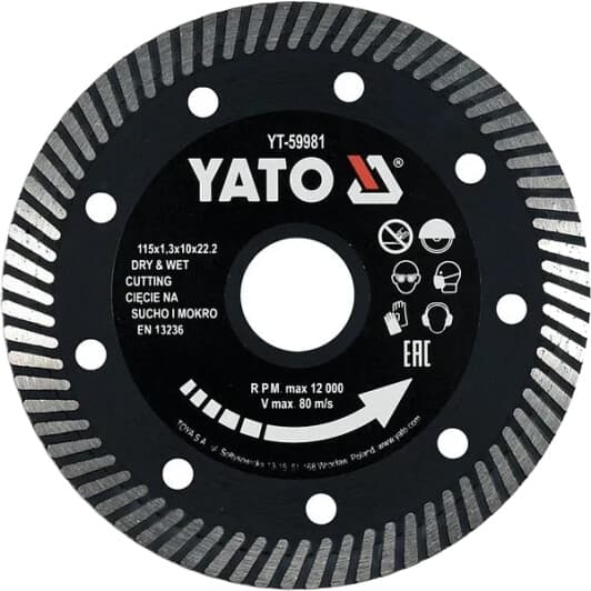 Круг отрезной Yato YT-59981 115 мм