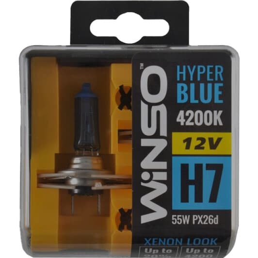 Автолампа Winso Hyper Blue H7 PX26d 55 W синя 712750