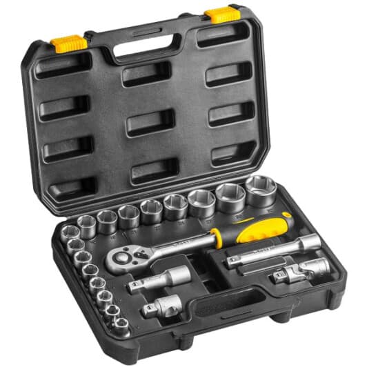 Набор торцевых головок и комплектующих Topex 38D642 1/2", 3/8" (21 пр.)