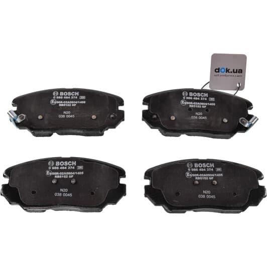 0 986 494 374 Bosch Тормозные колодки