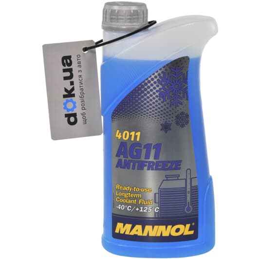 Mannol AG11 Longterm G11 синій -40 °C готовий антифриз