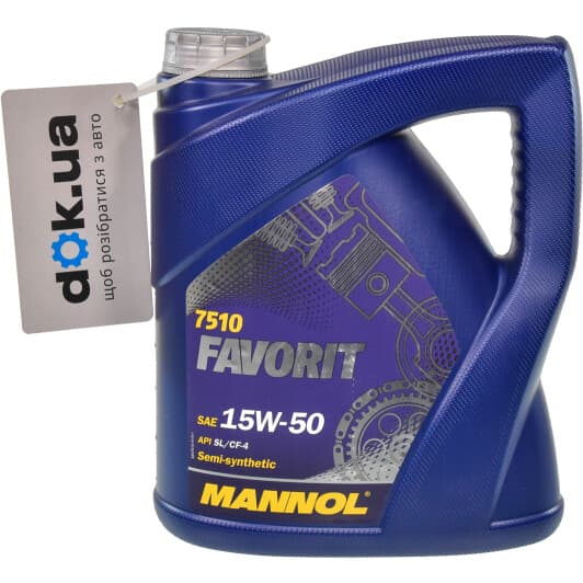 Mannol Favorit 15W-50 (4 л) моторное масло