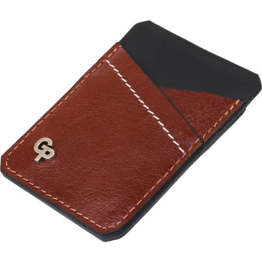 Картхолдер Grande Pelle 11364 без логотипа авто колір чорний з червоним