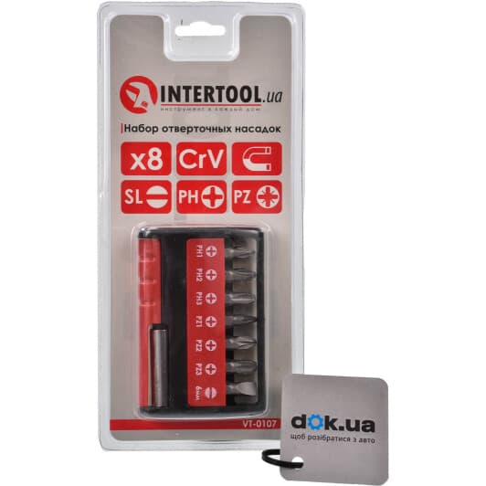 Набор бит с держателем Intertool VT-0107 7 шт.