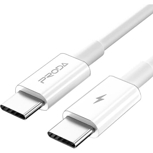 Кабель Proda PD-B26A-WHT type-C - type-C 1 м