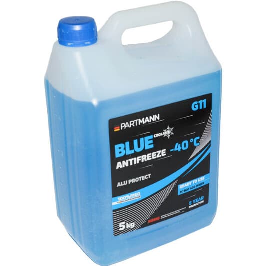 PARTMANN G11 синій -40 °C, 5 л (PM040007) готовий антифриз