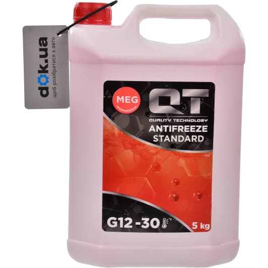 QT MEG Standard G12 красный -30 °C, 5 л (QT551305) готовый антифриз
