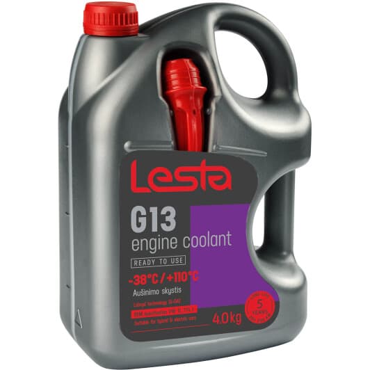 LESTA G13 фиолетовый -38 °C, 4 л готовый антифриз