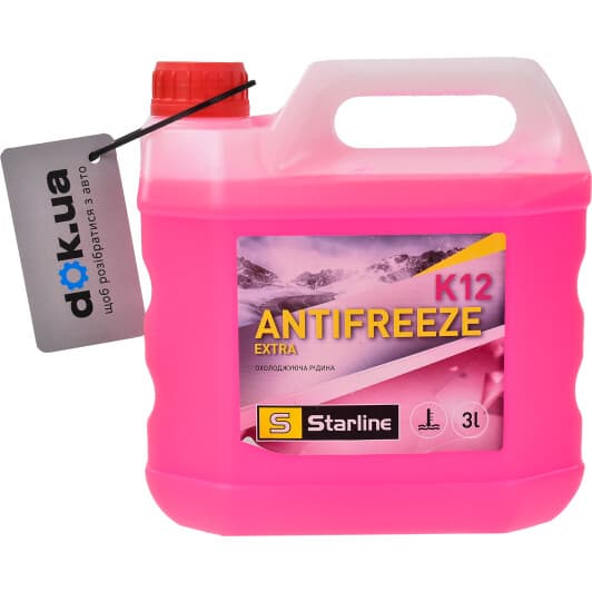 Starline Extra K12 G12+ рожевий 3 л (NAK12-3) концентрат антифризу