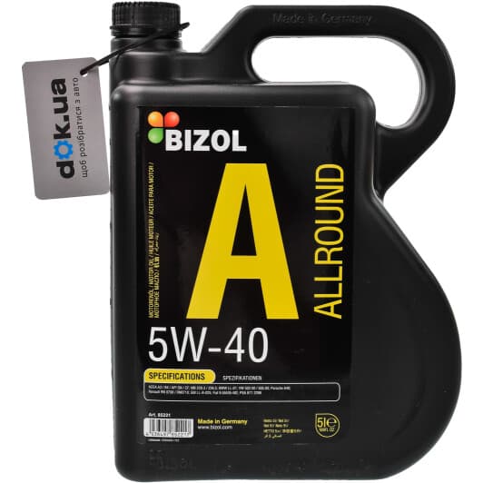 Bizol Allround 5W-40 (5 л) моторное масло