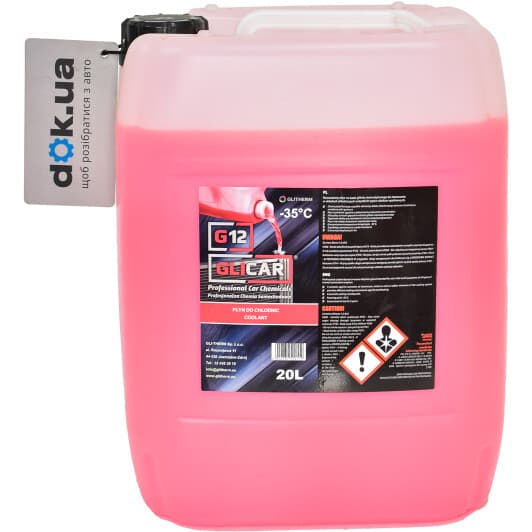 GLICAR G12 красный -35 °C, 20 л (GL122000) готовый антифриз