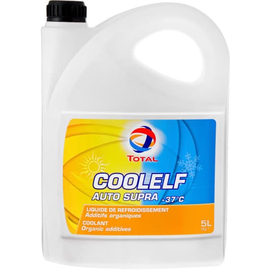Total Coolelf Auto Supra G12+ оранжевый -37 °C, 5 л (213660) готовый антифриз