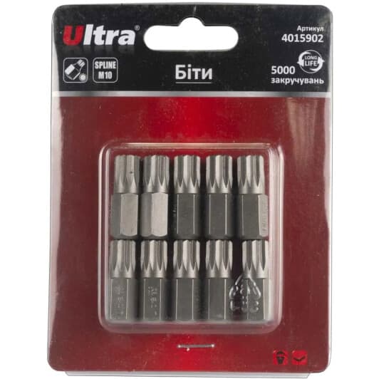 Набор бит Ultra 4015902 10 шт.
