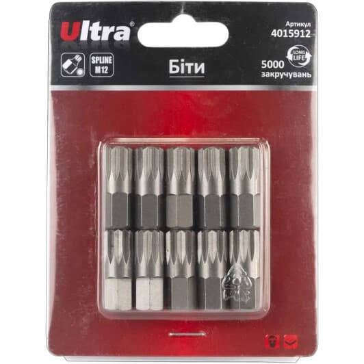 Набор бит Ultra 4015912 10 шт.