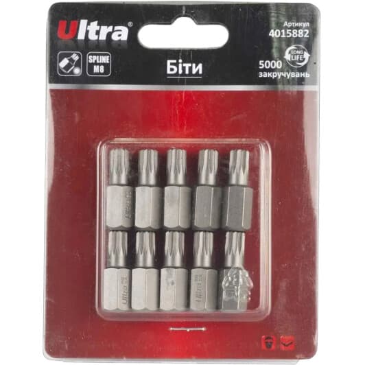 Набор бит Ultra 4015882 10 шт.