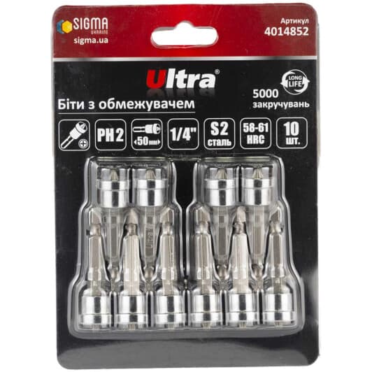 Набор бит Ultra 4014852 10 шт.