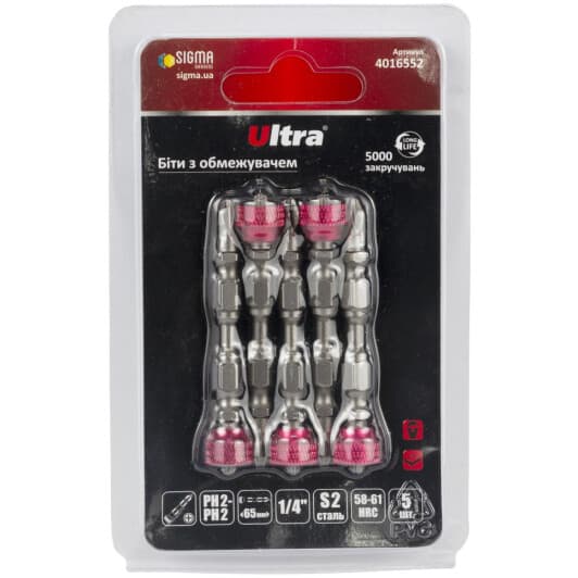 Набор бит Ultra 4016552 5 шт.