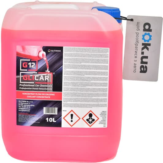 GLICAR G12 червоний 10 л (GL1210CN) концентрат антифризу