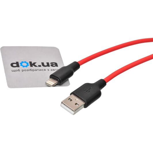 Кабель Hoco X21 X21LIGHTNINGBLACKRED USB - Apple Lightning 1 м