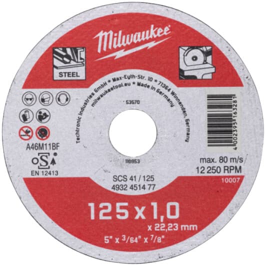 Круг отрезной Milwaukee 4932451477 125 мм