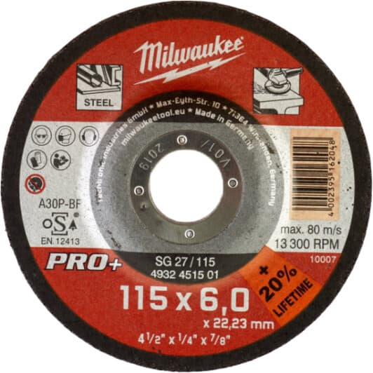 Круг зачистной Milwaukee Pro+ 4932451501 115 мм