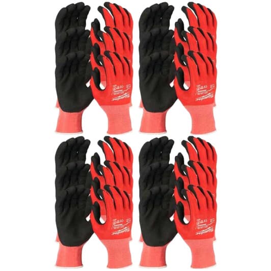 Рукавички робочі Milwaukee SmartSwipe Cut A (упаковка) синтетичні з нітрилові покриттям червоні