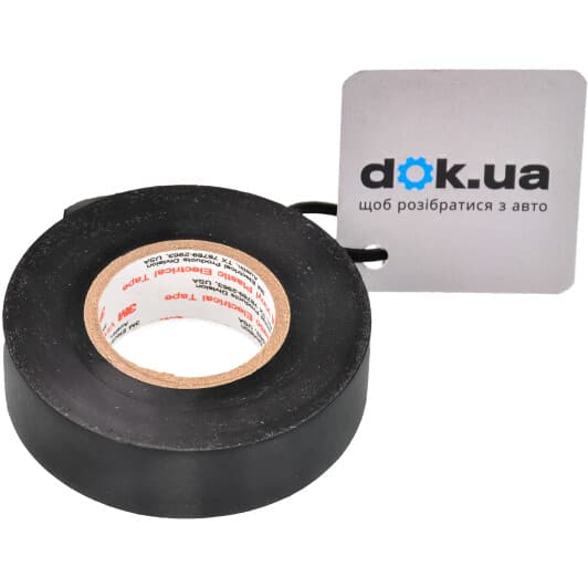 Ізоляційна стрічка 3M 1600 28488 чорна ПВХ 18 мм х 20 м