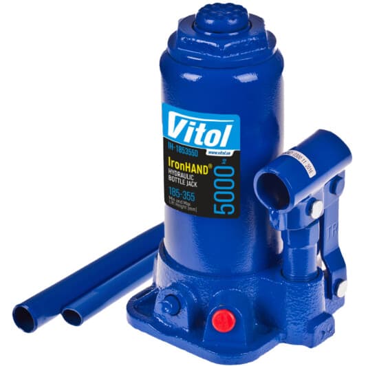 Домкрат Iron Hand пляшковий гідравлічний 5 т IH-185355D-K