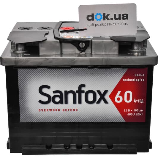 Аккумулятор Sanfox 6 CT-60-R Overwork Defend AKBLU1026
