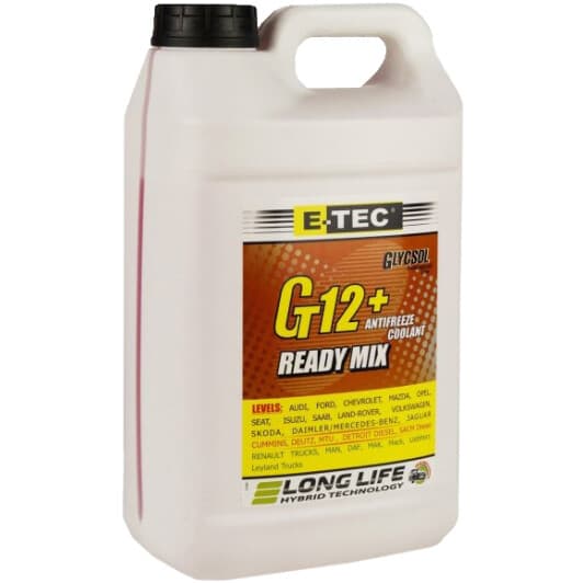 E-TEC Glycsol G12+ красный готовый антифриз