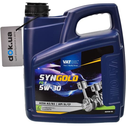 VatOil SynGold FE-F 5W-30 (4 л) моторное масло