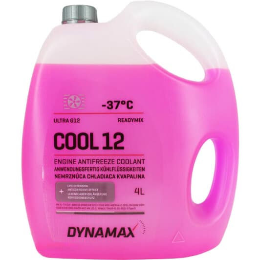 Dynamax Cool Ultra G12 червоний -37 °C, 4 л (502577) готовий антифриз
