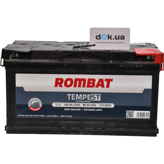 Тяговий акумулятор Rombat Tempest 12V-100AH STL5600 100 Аг 12 В